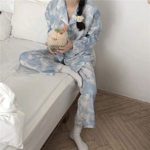 Cloud Print Pajama Set | Loung Wear